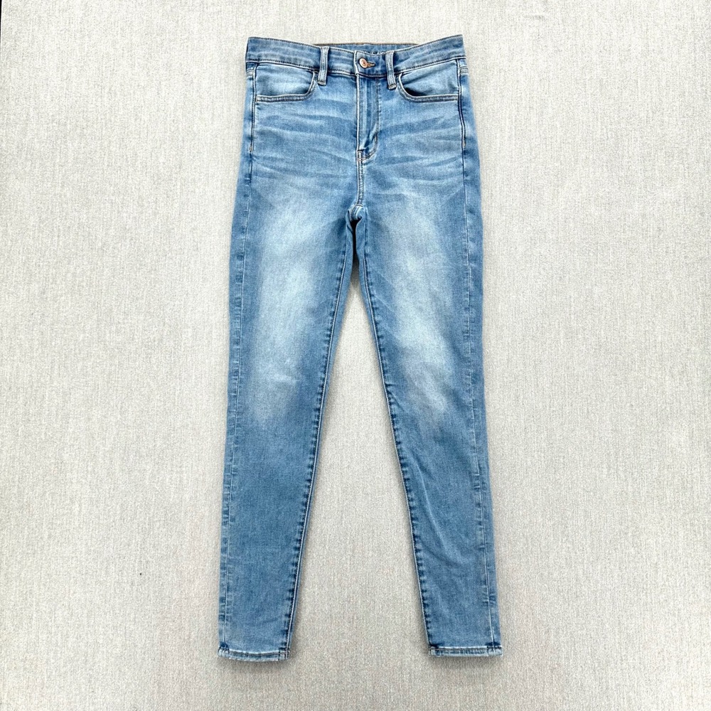 American Eagle Jeans Size 4 Super Hi-Rise Jegging Ne(x)t Level Stretch Blue